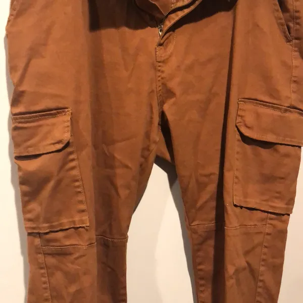 American Bazi Los Angeles Bronze Utility Cuffed Cargo Pants - Image 3