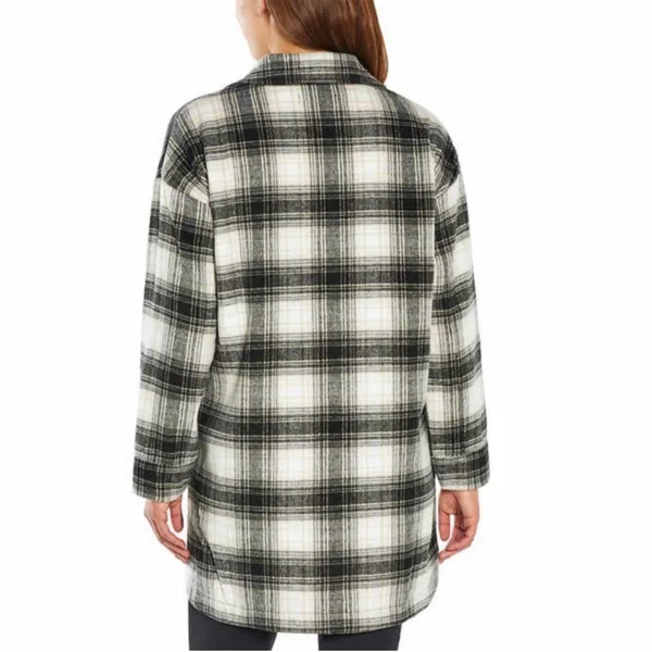 Banana Republic plaid black white‎ Shirt Jacket shacket size XXL - Image 2