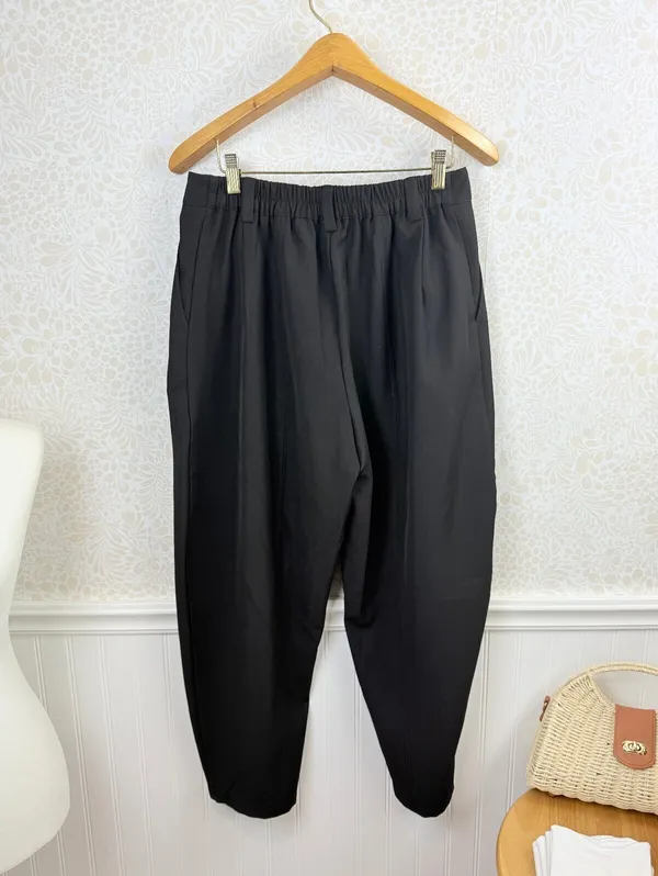 Halara Black Mid-Rise Pocket Barrel Leg Baggy Work Pants - Size - Medium - Image 5