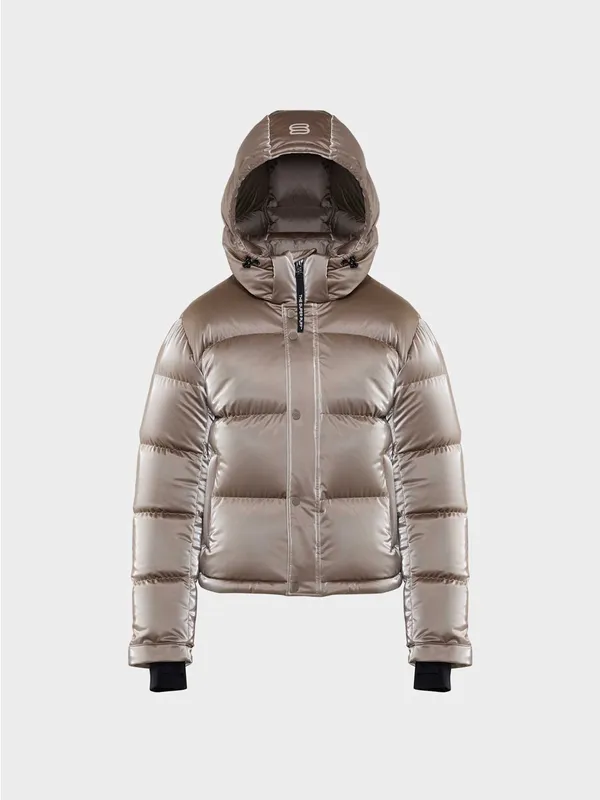 Aritzia The Super Puff Shorty Liquid Shine woman's jacket size 2xs relaxed fit - Image 4