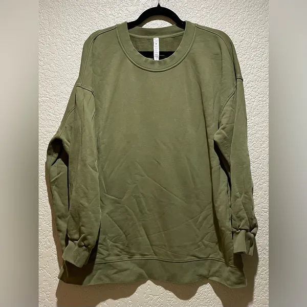 Lululemon Perfectly Oversized Crew Pullover Bronze Green Size 14 - Image 4