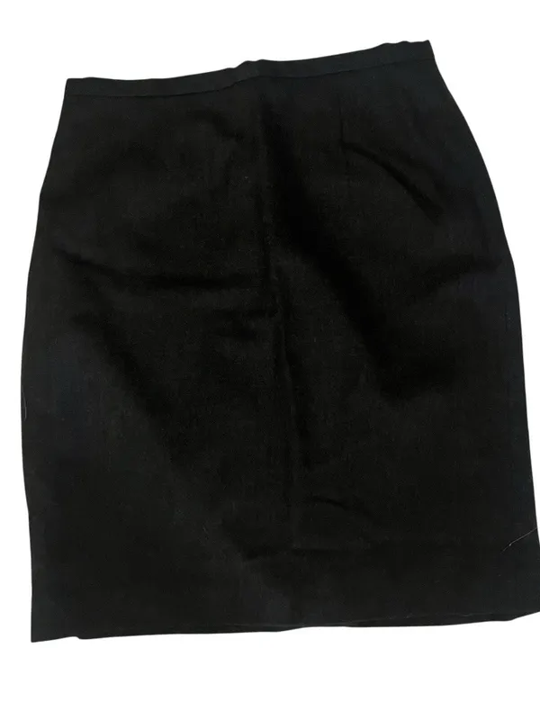 ALBERTO MAKALI Skirt Suit Worsted Wool Leather Trim Size 6 Made In USA VINTAGE - Image 7