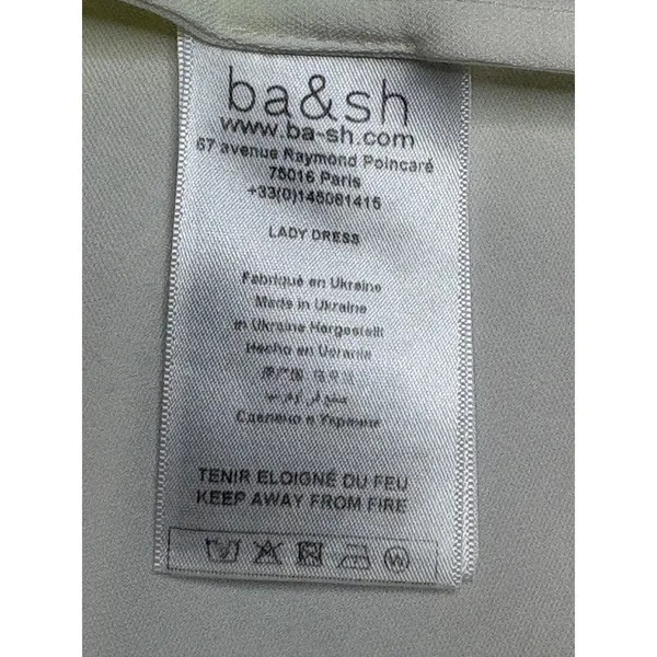 ba&sh Lady Dress Women XS Off-White‎ Sleeveless Button Front Midi Parisian Chic - Image 8