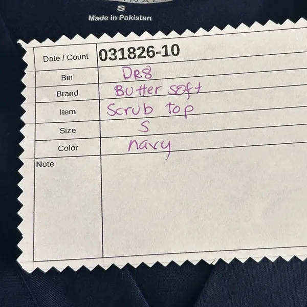 Butter Soft Scrub Top Navy Small‎ Blue - Image 9