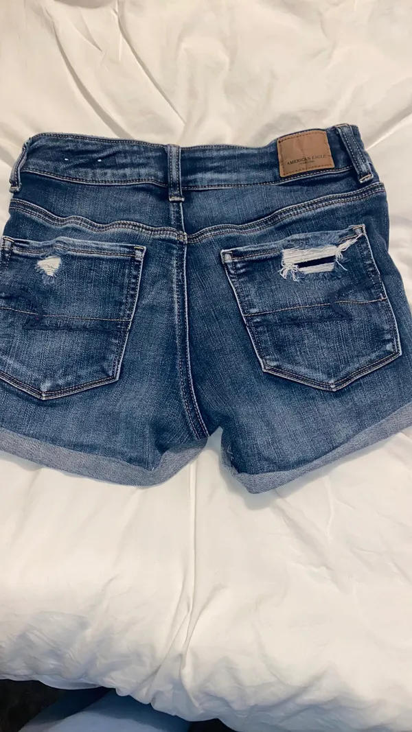 Outfitters Ripped Jean Shorts - Image 2