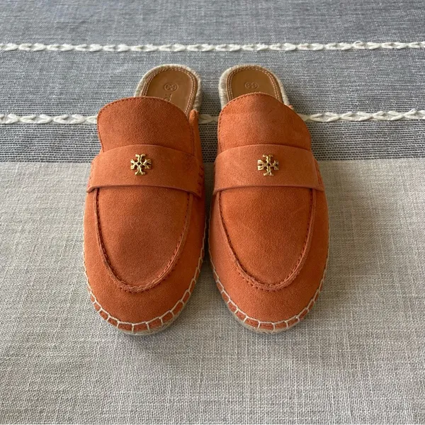 Tory Burch Seaside Mule Espadrille Sandals Sienna Rose Orange Size 9 - Image 4