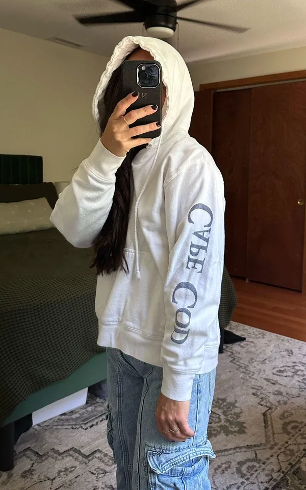 Brandy Melville John Galt White Cape Cod Hoodie - Image 2