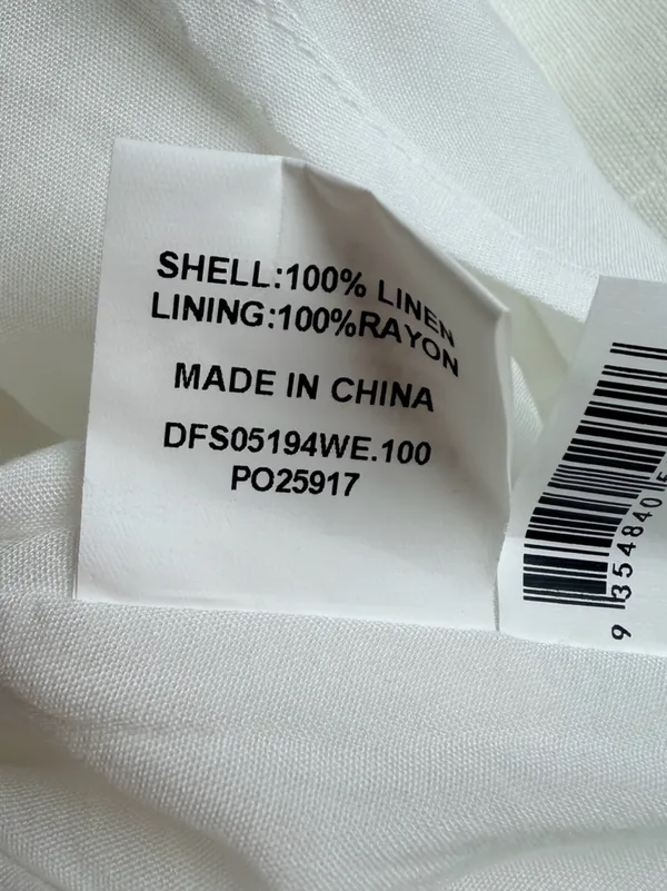 Dissh Gemima White 100% Linen Maxi Skirt Size US 2 NWT Lined A-Line Coastal - Image 7