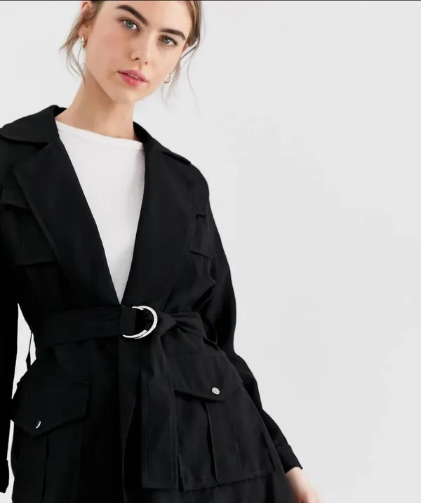 New Look belted shacket in black (New without tag) - Image 2