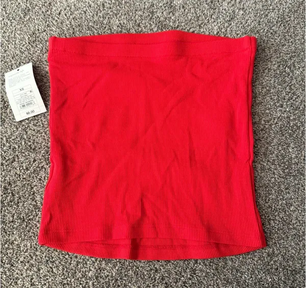 Red A New Day Tube Top - Image 2