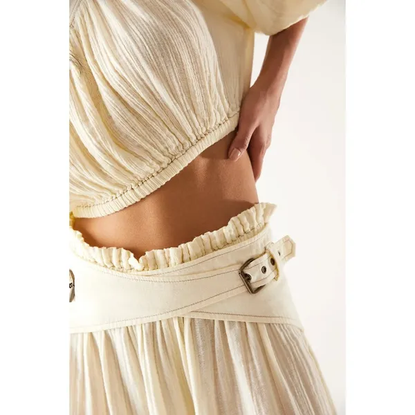 NWT Free People Lou Lou Set in Solitary Star Gauze Top Wide Leg Pants S $168 - Image 6
