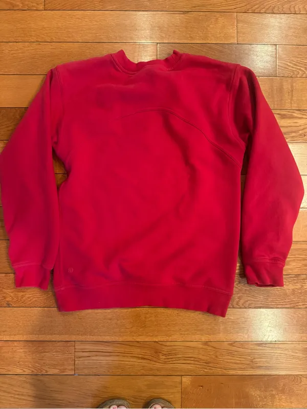 Lululemon All Yours Crewneck Sweatshirt Red | Good Used Condition Size M - Image 3