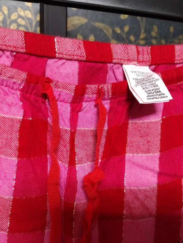Victoria's Secret Pink And Red Plaid Pajama Pants - Image 2