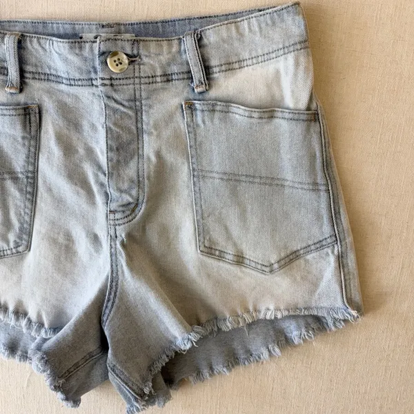 We The Free CVRY High Rise Denim Cutoff Shorts Womens 31 Light Blue Wash - Image 8