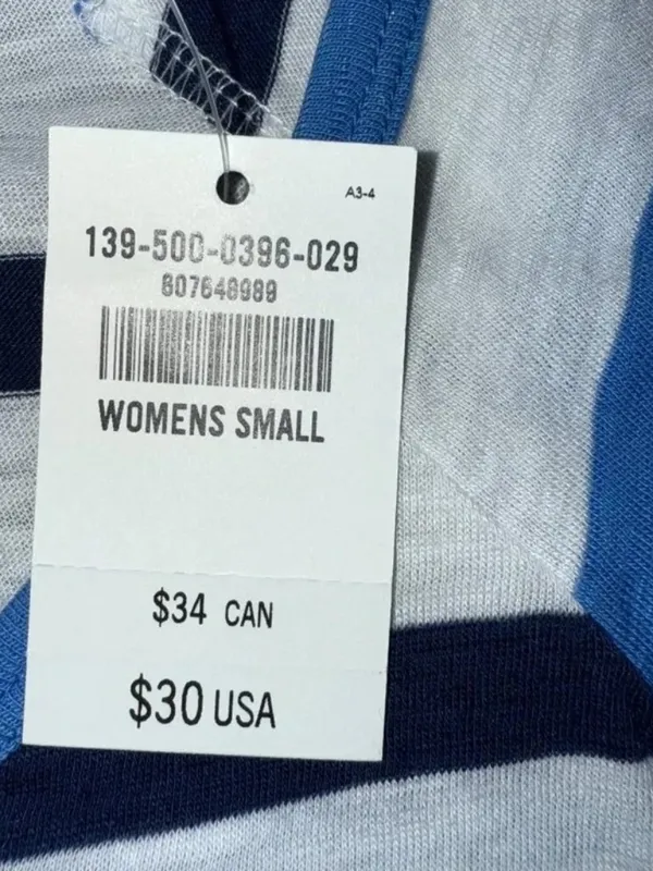😀 3 for $20 NWT Womens Size Small Abercrombie Fitch Striped Relaxed Fit T-Shirt - Image 3