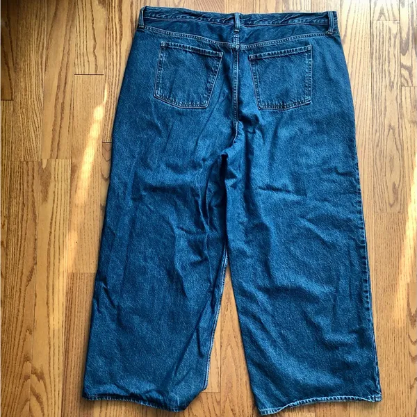 Old Navy Mid-Rise Wow Baggy Wide-Leg Dark Blue Wash Jeans Women’s Plus Size 20 - Image 10