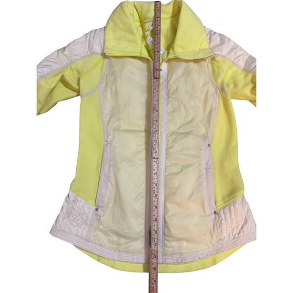 Lululemon Run Bundle Up Jacket In Clarity Yellow‎ Sz 6 - Image 8