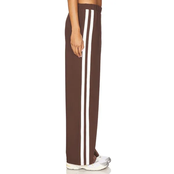 4th & Reckless Revolve Tammy Chocolate Brown Side Stripe Pull-On Track Pants M - Image 3
