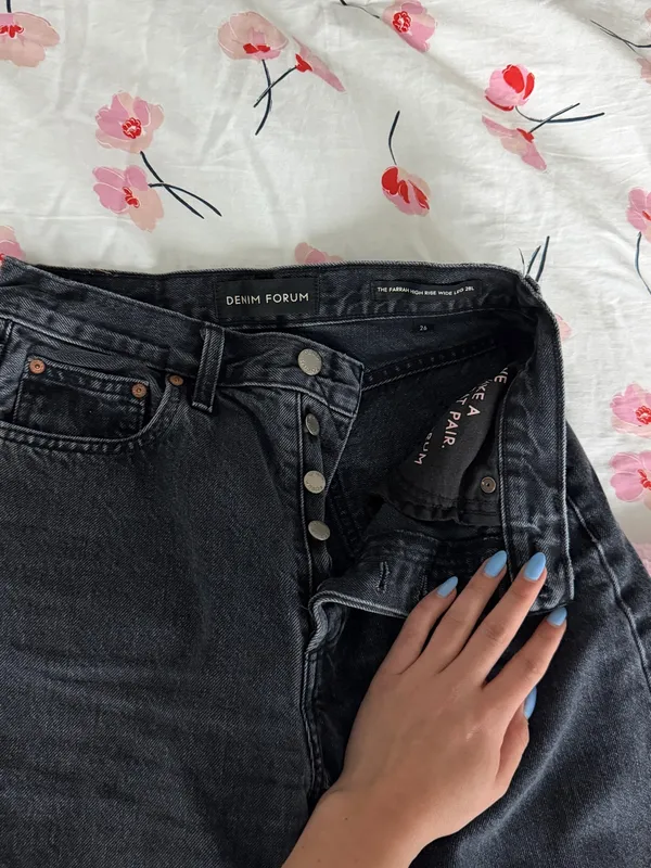 Denim Forum Black Straight-Leg Jeans - Image 2