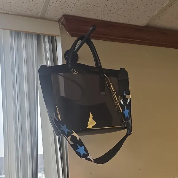 Stylish Black Transparent Tote Bag - Image 5