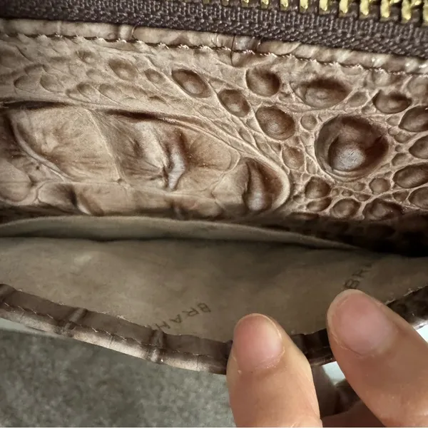 Brahmin Brown Croc Prints Crossbody Handbag - Image 10