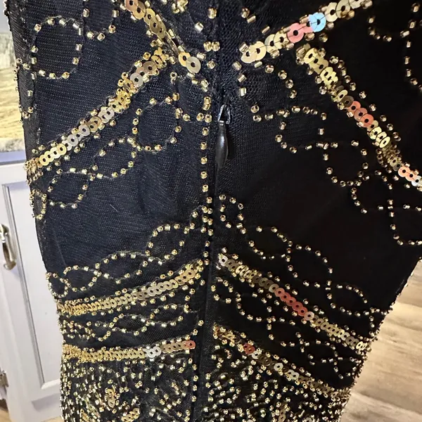 1920’s Flapper Style dress with fringe - Image 3