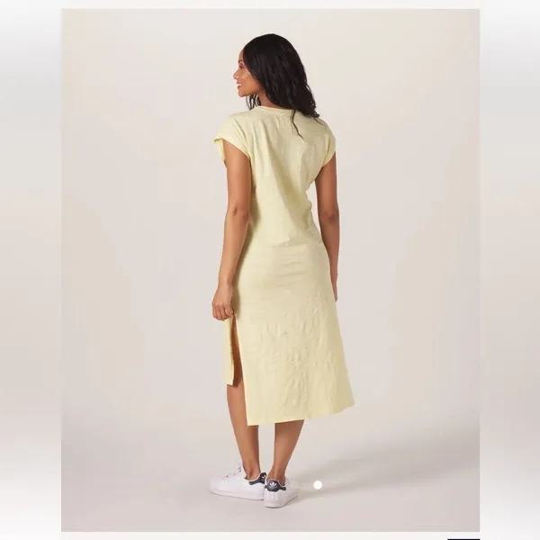 The Normal Brand Vintage Slub Tee Dress midi yellow - 100% cotton - XS/S - Image 5