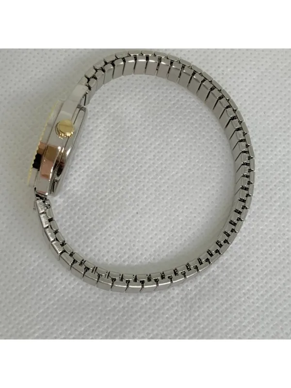 vintage Quartex quartz women watch 22mm two tone stretch band size 5.7” running - Image 7