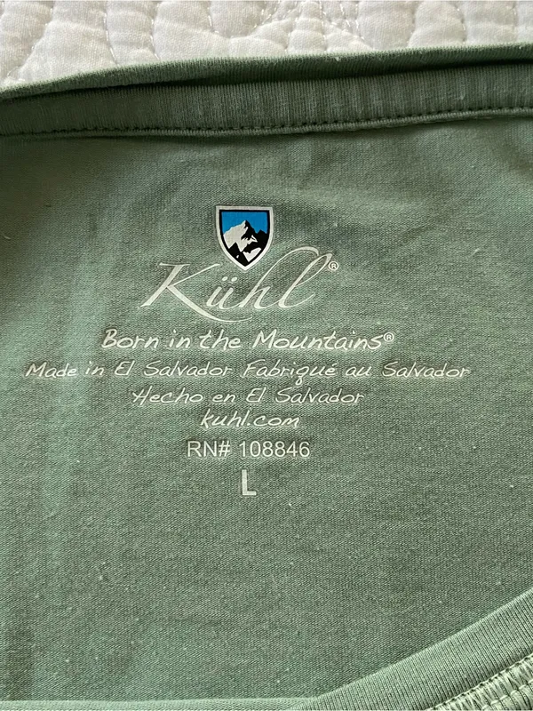 Kuhl Sage Green Long-Sleeve Crewneck Top Size L Casual Comfortable - Image 2