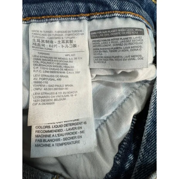 LEVI'S Ribcage Straight Jeans in Medium Blue Wash Size 29 W/27 L - Image 6