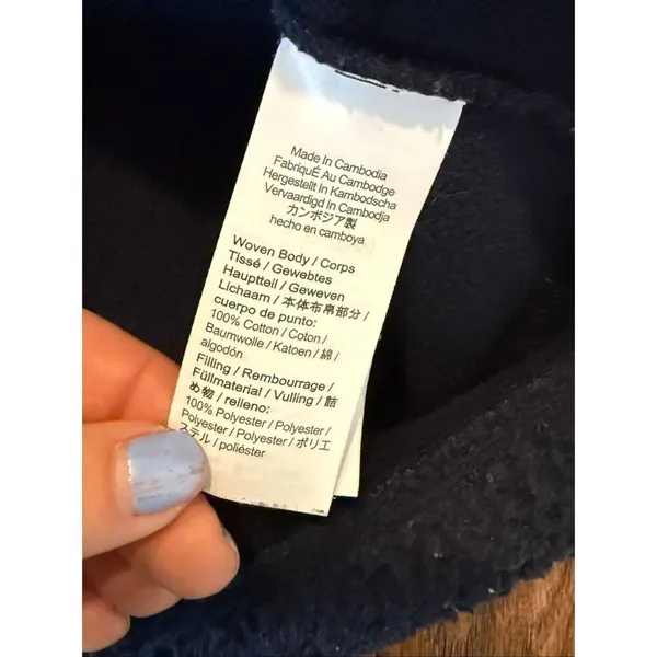 J.Crew Sherpa printed quarter zip fleece sweater small - Image 6