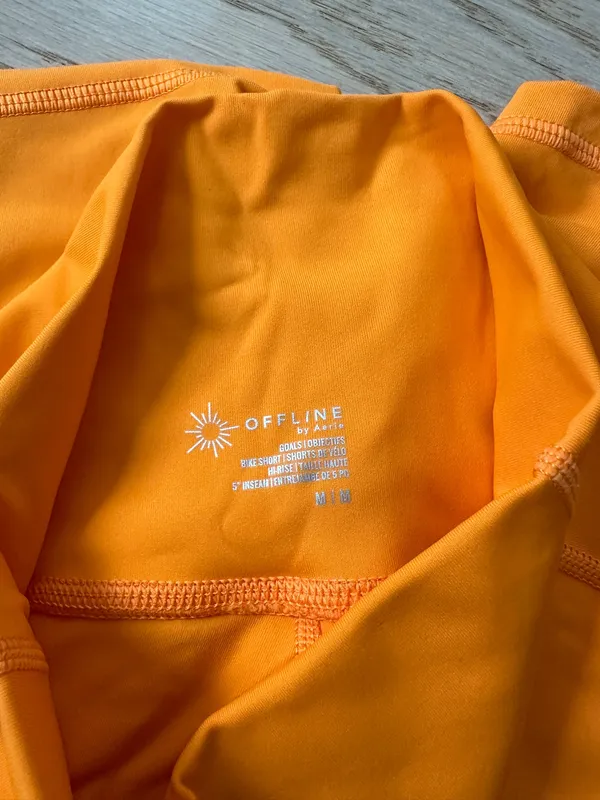 Orange OFFLINE by Aerie Biker Shorts - Image 4