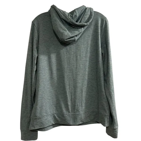 Bass Women's M Blue Green Pullover Hoodie Lightweight‎ Kangaroo Pocket - Image 9