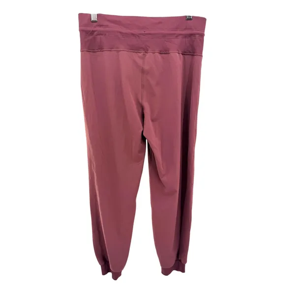 Vuori Womens Performance Joggers Rosewood Red Drawstring Activewear Pants 30x26 - Image 3