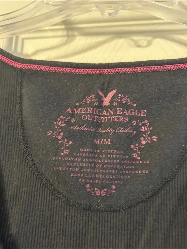 American Eagle Ribbed Tank Tops - Gray & Black - Image 3