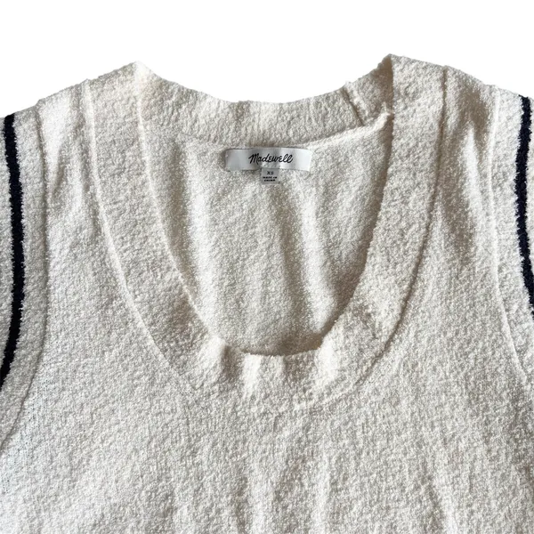 Madewell Boucle Knit Sweater Tank Vest Women’s XS Vintage Ivory - Image 2