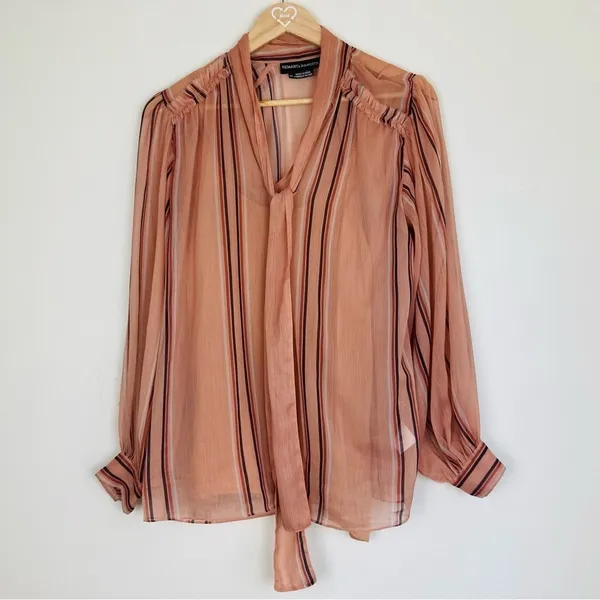 Hemant and Nandita Anthropologie striped button front blouse. Size XS. - Image 4