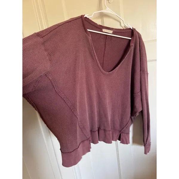 Free People purple‎ Buttercup oversized thermal size medium - Image 6