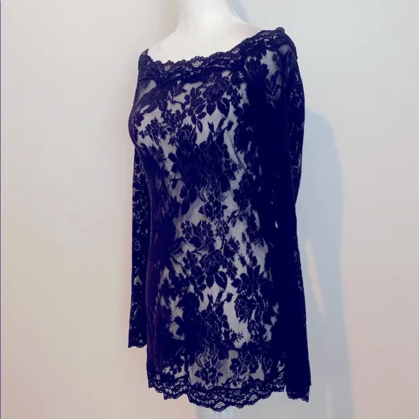 Victoria's Secret vintage Y2K Black Lace mini bodycon dress - Image 4