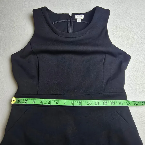 J. Crew -1209 Black‎ Sleeveless Sheath Dress L1378 Ponte Knit Sleeveless Size 8 - Image 8