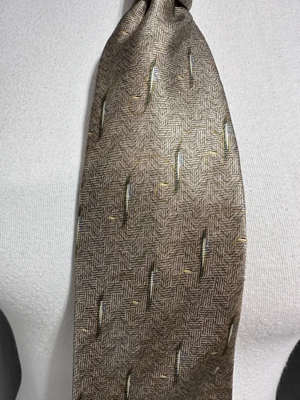 Bill Blass Tie Black Label Abstract Silk Vintage Green Art Deco Design Office - Image 2