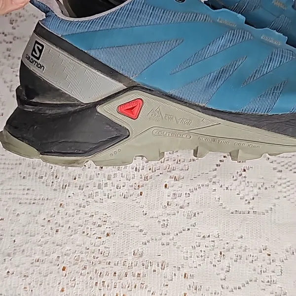 Salomon Supercross Contagrip ortholite blue gray athletic running shoes sz 7 - Image 3