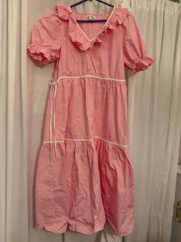 Day + Moon Pink Ruffle Midi Dress 🌸 - Image 3