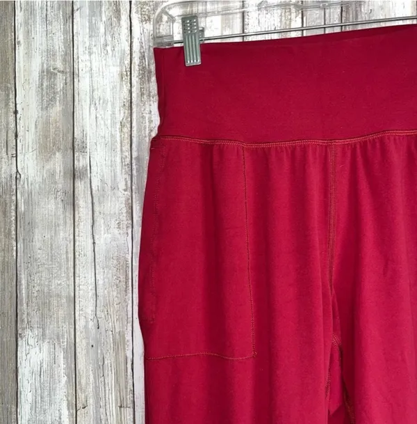 Athleta Red Ultra High Rise Elation Crop Joggers •Small - Image 3