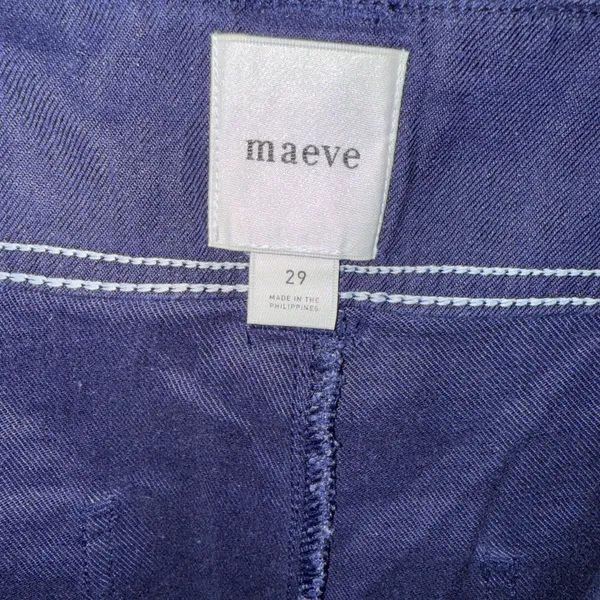 Anthropologie NWT $138 x Maeve 70s Slim Cropped Kick-Flare Linen Trousers 29 - Image 7