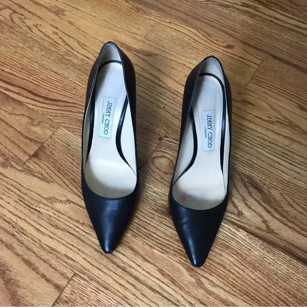 Jimmy Choo Black Leather Pumps - Image 7