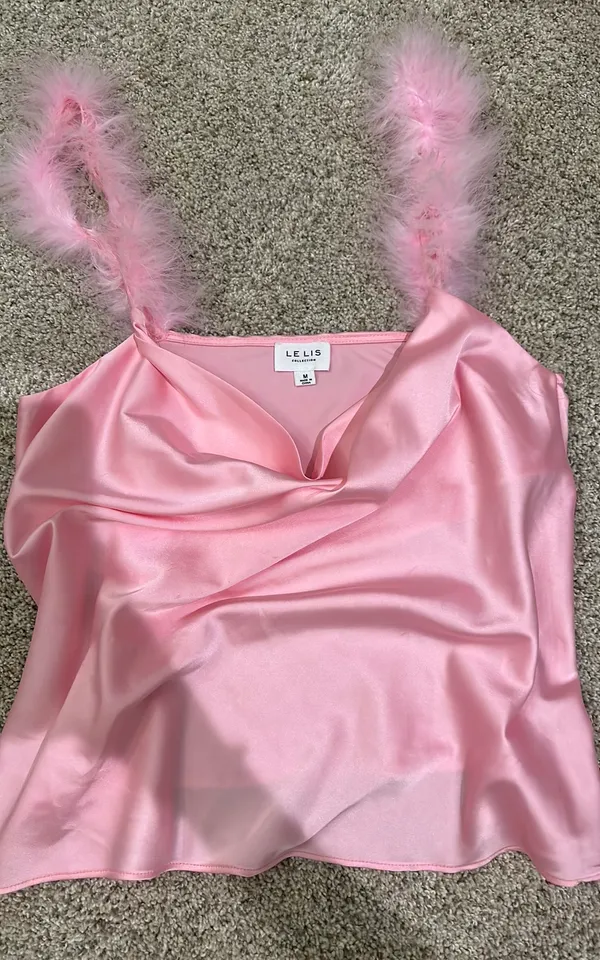 Le lis Pink Satin Top - Image 2