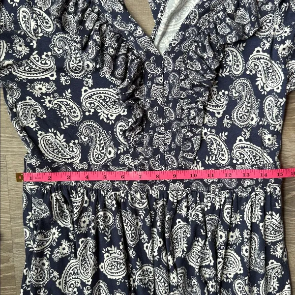 BODEN Ruffle Jersey Maxi Dress 8 Blue - Image 11