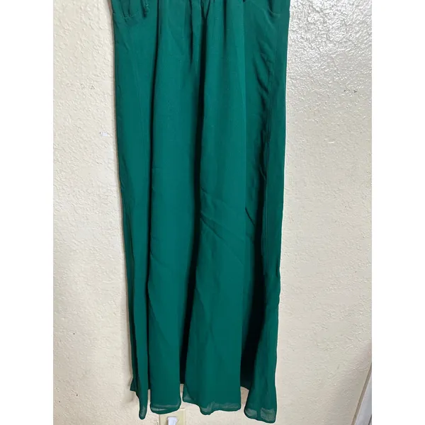 Reformation Juliette Dress in Emerald Green size 0 Sweetheart Tie Strap Mid Slit - Image 10