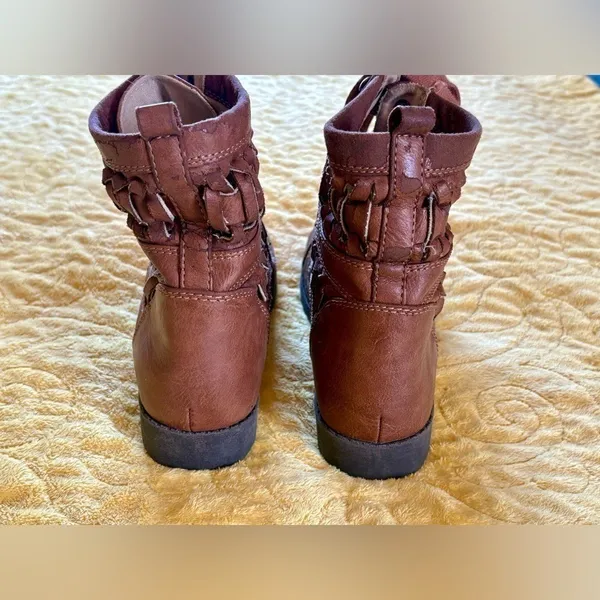 Brash Brown Marisol Lace Up Combat Boots - Image 6